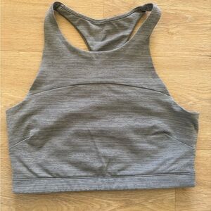Outdoor Voices Sports Bra Sz Small Grey Space Dye Crop Top Activewear Racerback